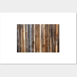 Brown wooden planks background Posters and Art